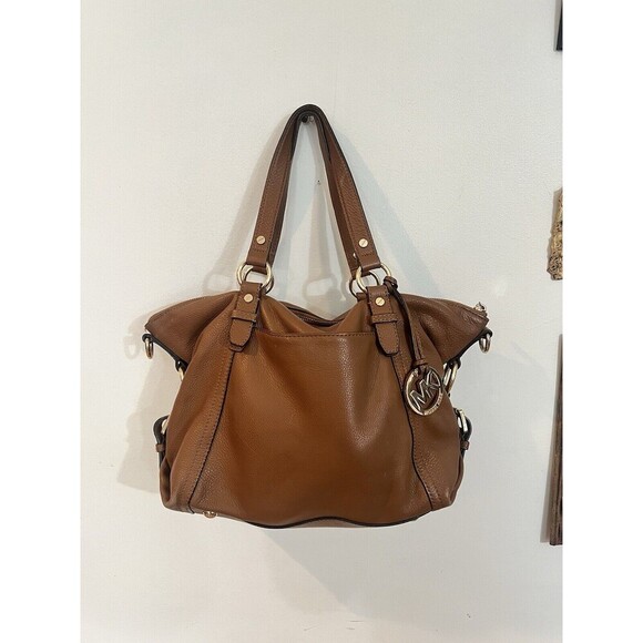 Michael Handbags - Michael Kors Large Leather Camel Brown Tote Bag